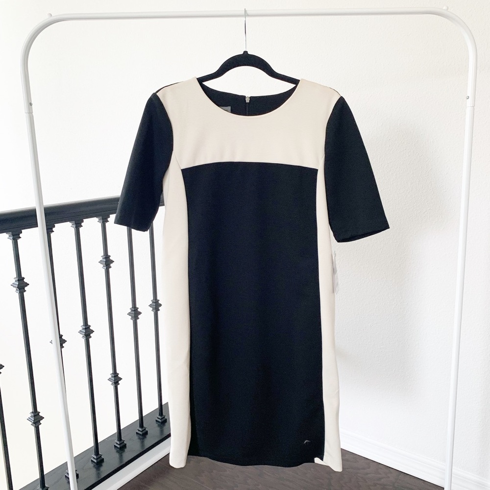 Donna Ricco Black & White Knee Length Dress NWT